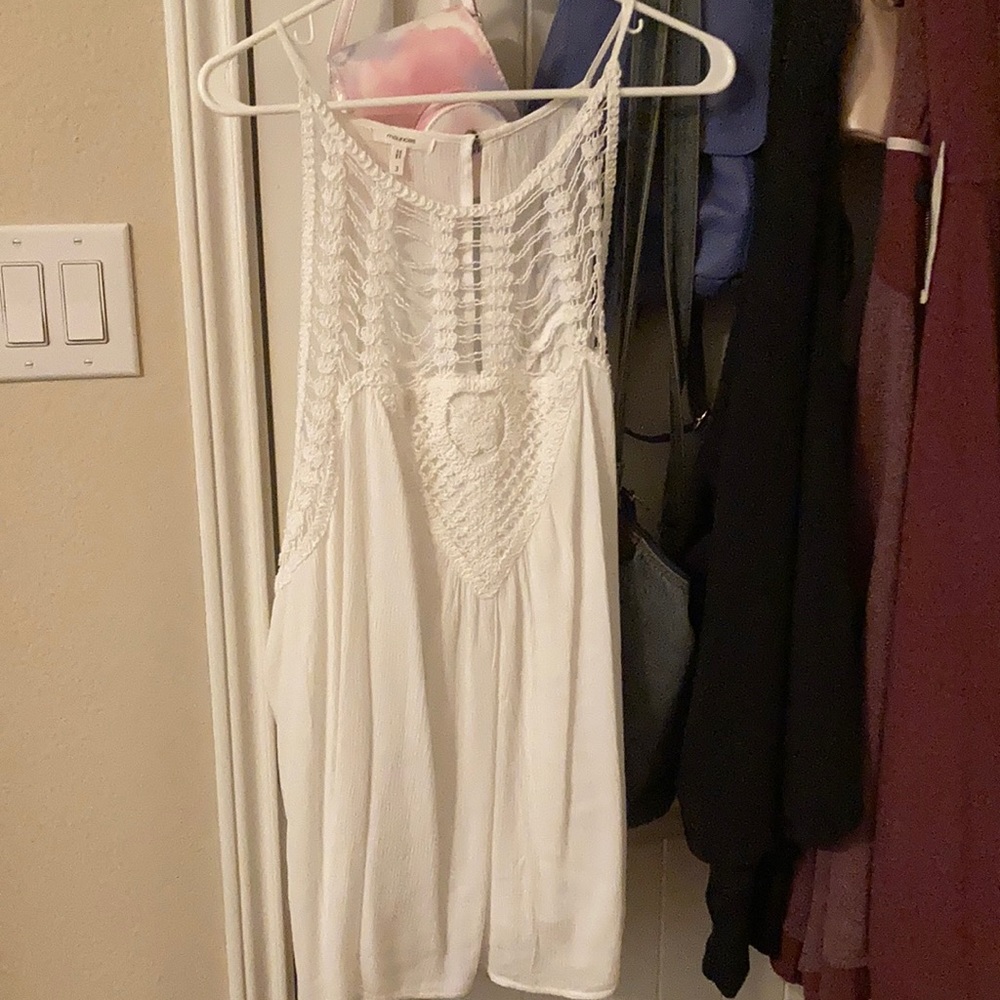 White loose flowy formal shirt